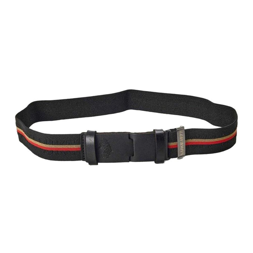 Luke 1977 Mens Striped Casual Belt / Black